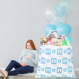 3 Pcs Extra Large Baby Shower Bags Gift Jumbo Large Gift Bag Storage Oversized Plastic Gender Reveal Storage Wrap For Birthday Holiday Party Favors, 56" X 36"(Blue Footprint)