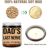 Dad'S Last Nerve Candle - Personalized Gift For Dad - Funny Gift For Dad - Dad Gifts - Birthday Gift For Dad