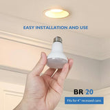 BR20 LED Light Bulb 100W Equivalent Dimmable Soft White 2700K 10 Pack