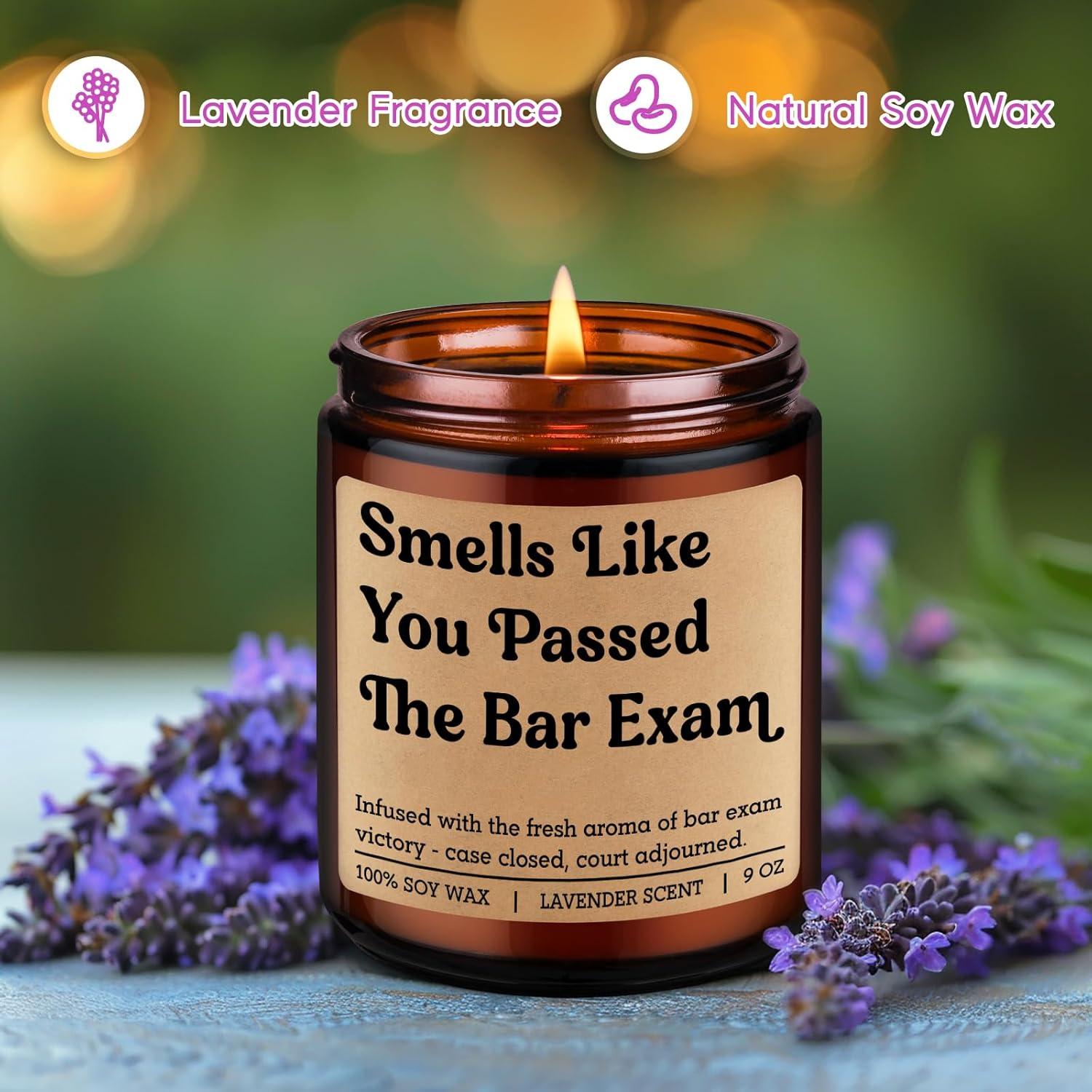 Candles, Passed The Bar Exam Gifts, Congrats New Lawyer Gifts For Women Men, Congratulations On Passing The Bar Exam Ideas For Future Lawyer Graduate Grad Student, Funny Law School Graduation