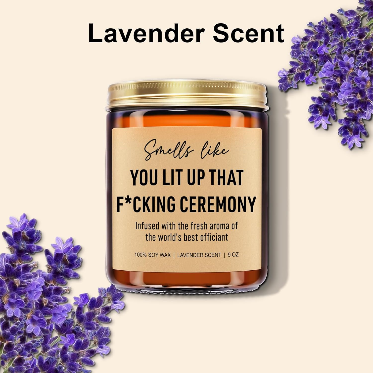 Funny Scented Candle, Wedding Officiant Gifts For Wedding Day, Officiant Proposal Gifts - Thank You Presents For Best Officiant - 9 Oz