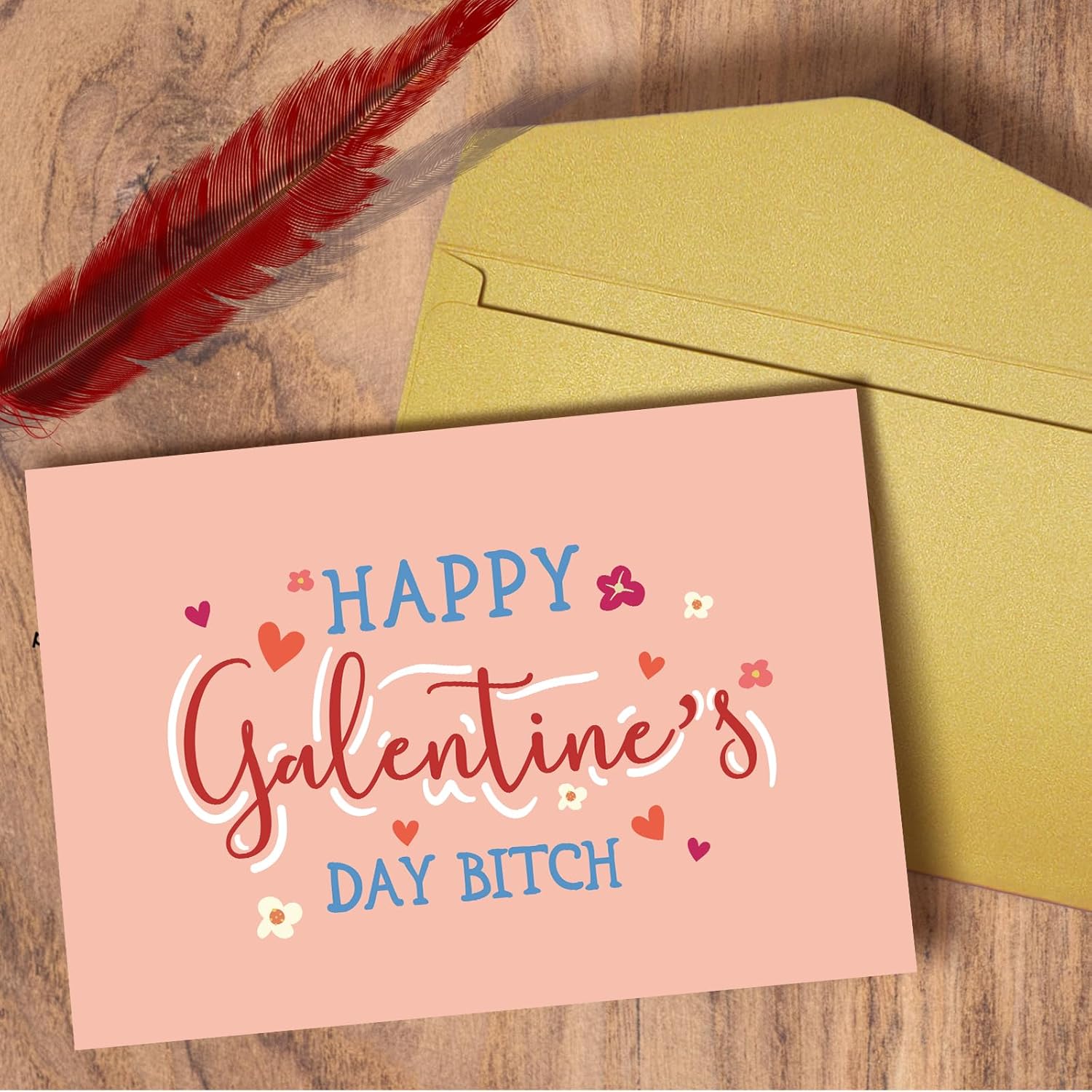 Rude Galentine'S Day Card For Women, Funny Galentines Day Card For Best Friend Bestie Sister, Happy Galentine'S Days Bitch