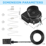 4-Pack Inflatable Fan Blower Replacement, 12V 1.2A Air Blower For Inflatables With 3 Led Light Strings For Thanksgiving