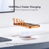 2 Pack 15W Magnetic Wireless Charger Pad with 4.2FT USB C Cables for iPhone AirPods