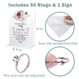 Flowers Bridal Shower Decorations, Wedding Shower Games, Popular Bridal Shower Game, Put A Ring On It Game, 1 Sign And 50 Rings(Dsxn05)