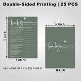 Baby Shower Games Cards, Family Feud, Gender Reveal Party Favors & Decorations, 25 Pcs Double-Sided