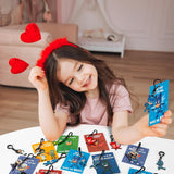 24 Set Valentines Cards For Kids Classroom, Non-Candy Class Valentines Day Gifts For Kids Boys & Girls, Valentine Favors For School Parties