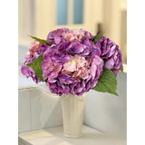 3 Pcs Pink Purple Hydrangea Artificial Flower Real Touch 21'' Long Stem Big Bloom Macrophylla Hydrangea For Wedding Baby Shower Flower Arrangement Spring Home Kitchen Table Decor