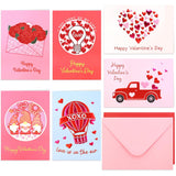 Valentines Cards For Adults Kids Happy Valentine'S Day Valentine Cards With Envelopes 12 Pcs Gold Foil Heart Love Glitter Layered Cricut Cut 4X6 Inch Blank Inside