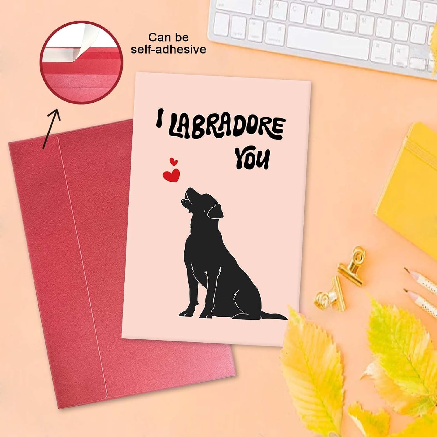 Funny Valentines Card For Lab Lovers, Labrador Valentine Card For Friends Family, Dog Valentine Card For Labrador Owner, Lab Galentine’S Day Card, I Labradore You