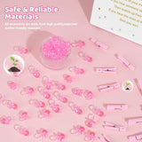 Don'T Say Baby Shower Clothespin Game For Girl Includes 8X11 Standing Sign, 60 Mini Pink Clothes Pin, 60 Mini Pacifiers