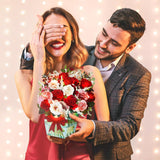Rose Card With Music And Light, Valentine Card With Roses, Flower Bouquet 3D Gift Card, Valentines Day Gifts Mothers Day Gifts For Women Mom Wife(Rose)