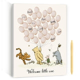 Winnie Baby Shower Decorations-Games-Baby Shwoer Party Decor- Baby Shower Table Sign Centerpieces-Baby Shower Games Pooh Birthday Supplies Party Decorations-Guest Book