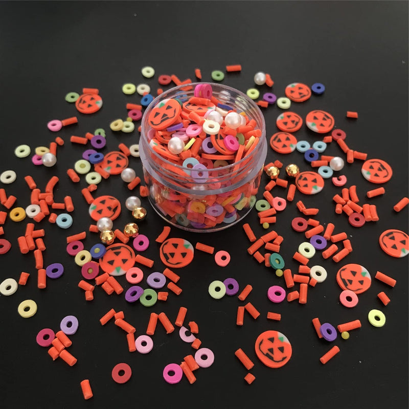 50G/Pack Halloween Mixes Slices Supplies Polymer Soft Clay Fimo Diy Decoration