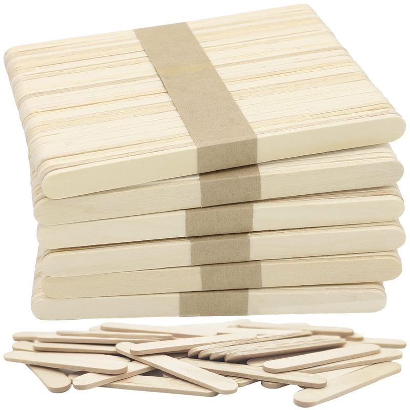 240 Pcs Natural Wood Craft Sticks, Popsicle Sticks, Lolly Sticks For Crafts 4.