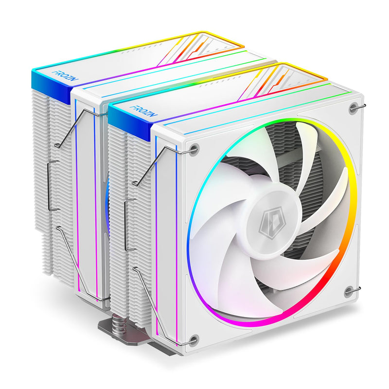 ID-COOLING FROZN A620 ARGB White Dual-Tower CPU Cooler 6 Heat Pipes 2x120mm PW