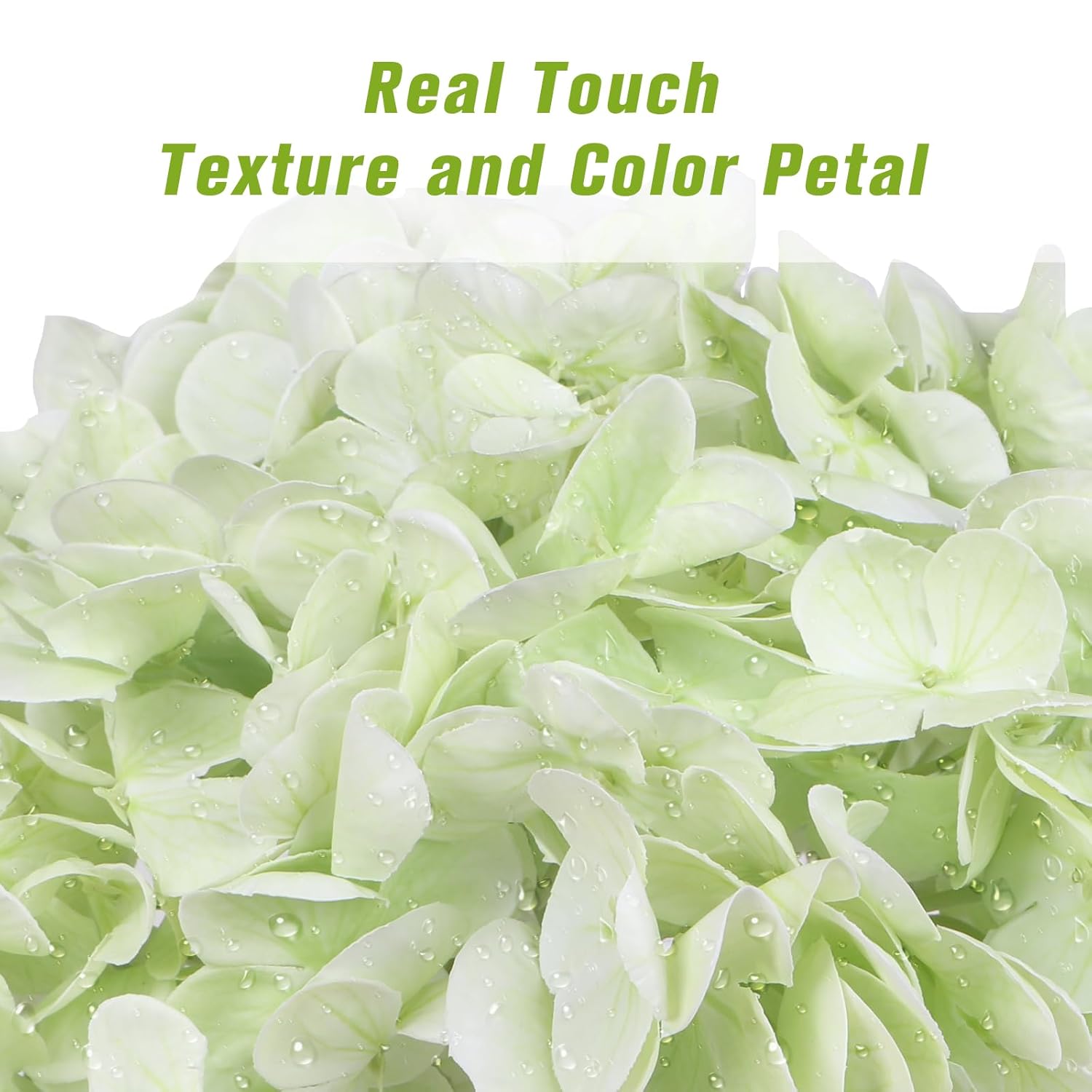 Hydrangea Artificial Flowers, 5Pcs Real Touch Lifelike Hydrangeas, 21" Large Latex Faux Hydrangea For Home Decor Wedding Bouquets Floral Arrangements Table Centerpiece,Lightgreen