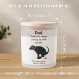 Gift To Dad Funny Scented Candle - Funny Birthday Gift For Dog Dads, Christmas - 10Oz Soy Wax In Rustic Jar With Wood Lid