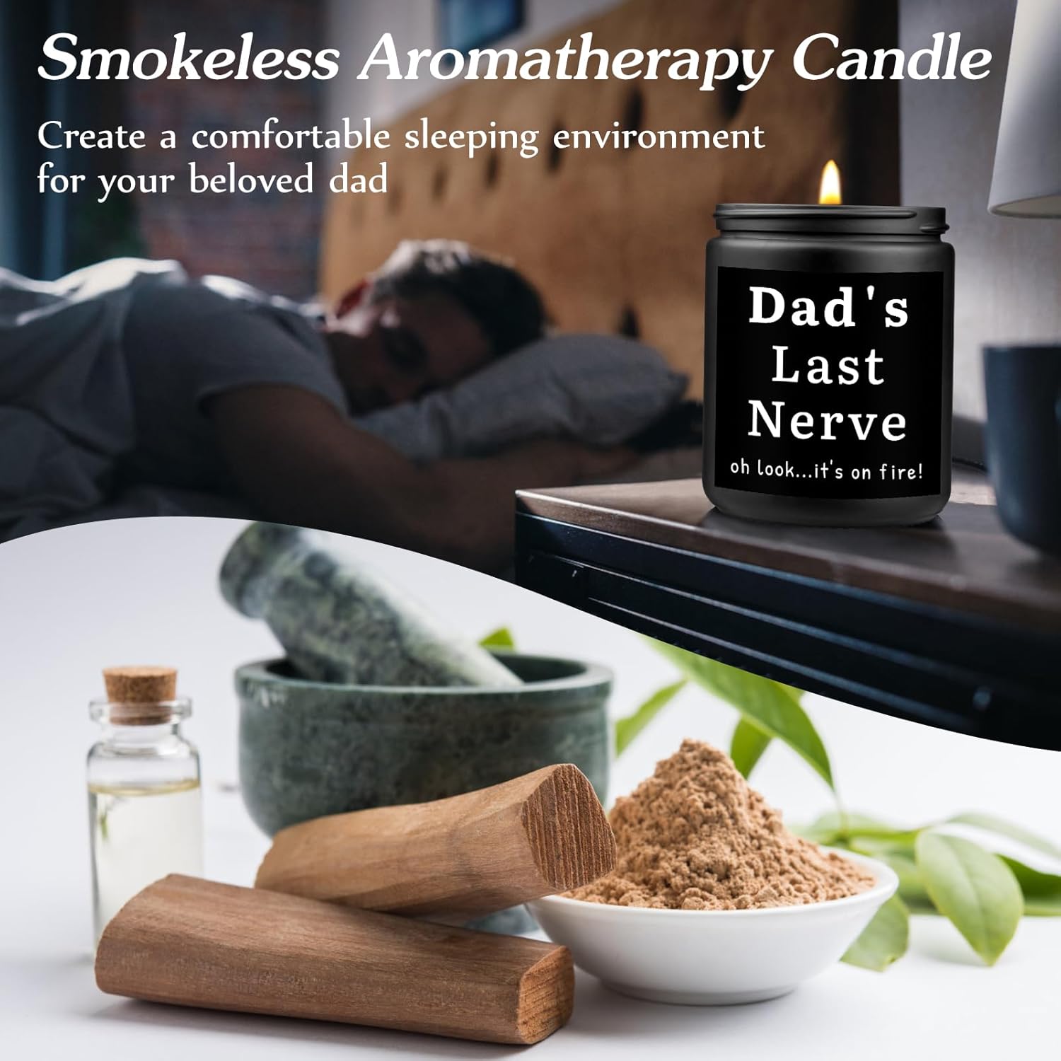 Candle | Father'S Day, Birthday & Grandpa Day Gift | Scented Candle For Men | Sandalwood, Vanilla & Sage
