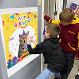 Cat Birthday Party Games For Kids, Pin The Bow On The Cat, Themed Pet Party Decorations Favors Supplies - 32 Stickers