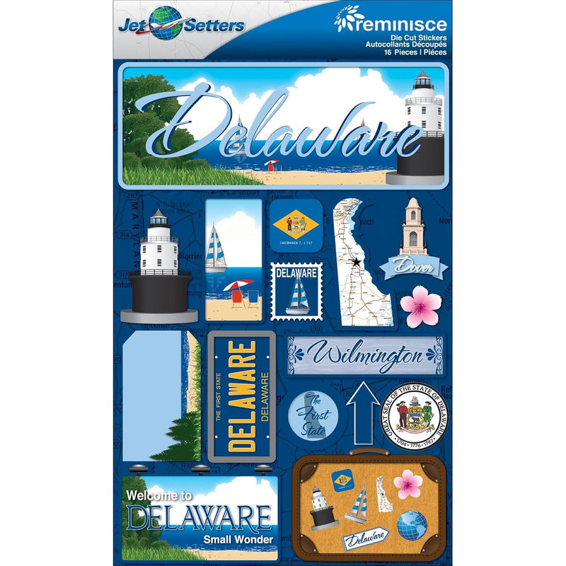 Jet Setters 2 3-Dimensional Sticker, Delaware