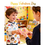 Valentines Day Cards For Kids School, 40 Pack Valentines Cards For Kids Classroom, 10 Assorted Designs With Envelopes And Stickers, 4.7 X 3.2 Inchs (Valentines)