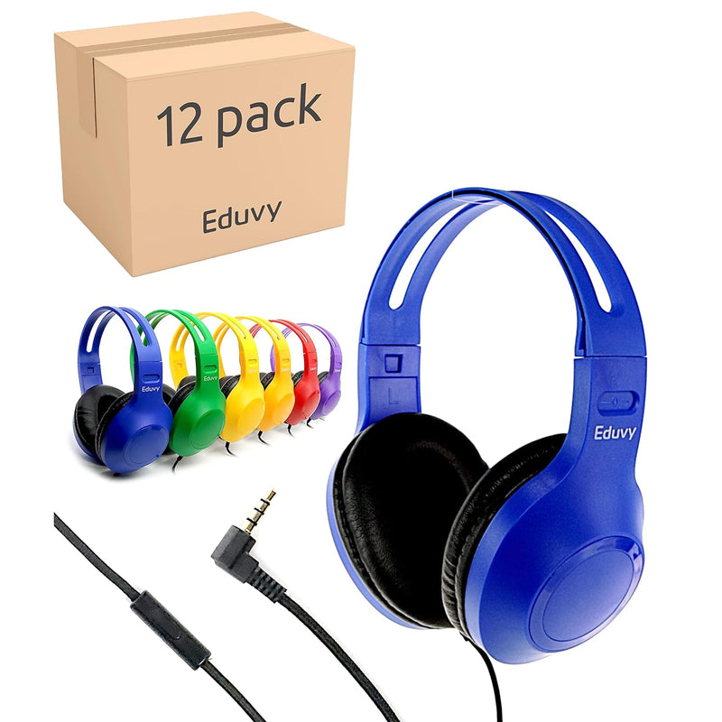 Bulk Headphones For Classroom With Microphone, Heavy-Duty School Pack Wired He