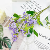 5Pcs Artificial Lilac Flowers 15" Fake Purple Silk Delphinium Antirrhinum For Vase Bouquets Floral Arrangement Home Office Wedding Decoration.(Purple)
