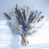 Pampas Grass Bouquet - Natural Dried Flower Arrangement, Mix Plants Eucalyptus Stems Bundle For Boho Table Centerpiece, Rustic Home Office Wedding Decor, Or Gift