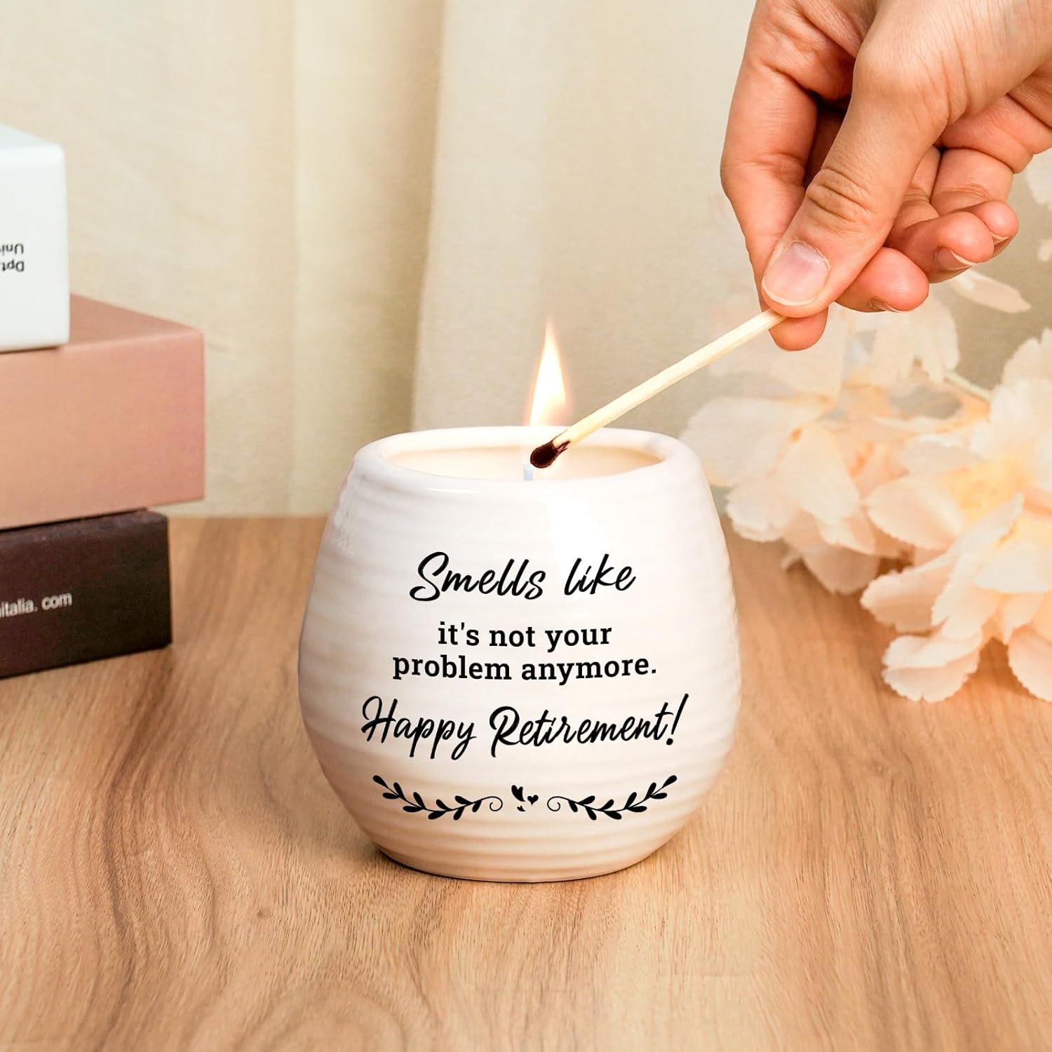 Retirement Gift For Woman, Men - 10Oz Lavender Scented Soy Wax Candle - Best 2026 Retired Gifts For Women, Men, Friends, Coworker, Teacher, Nurse, Funny Retirement Candle
