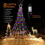 Christmas Decorations Christmas String Lights Outdoor, 320 Led Star Lights With Timer [8 Mode/Ip44 Waterproof] Fairy Lig