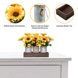 Sunflowers Artificial Flowers Decorations, Sunflower Table Centerpieces For Wedding, Artificial Flower Arrangement Farmhouse Décor For Dining Room, Living Room, Coffee Table, Study Desk