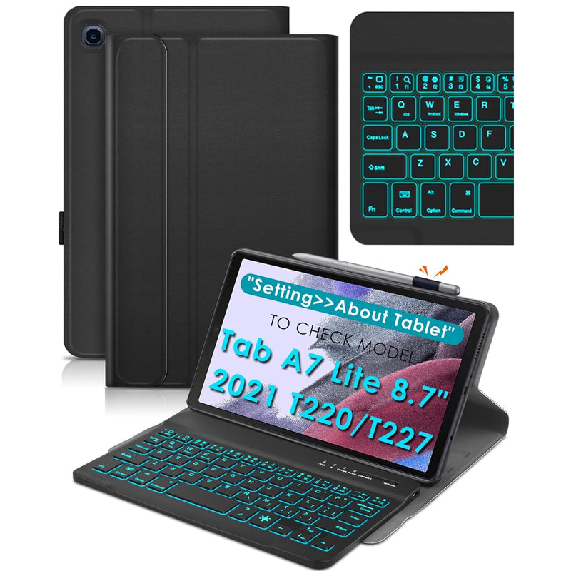 Backlit Keyboard Case For Samsung Galaxy Tab A7 Lite 8.7" 2021 (Sm-T220/T225/T