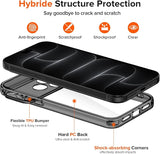 3 in 1 Case for iPhone 18 Pro Max 6.9 Inch Clear Black Transparent Protective Cover