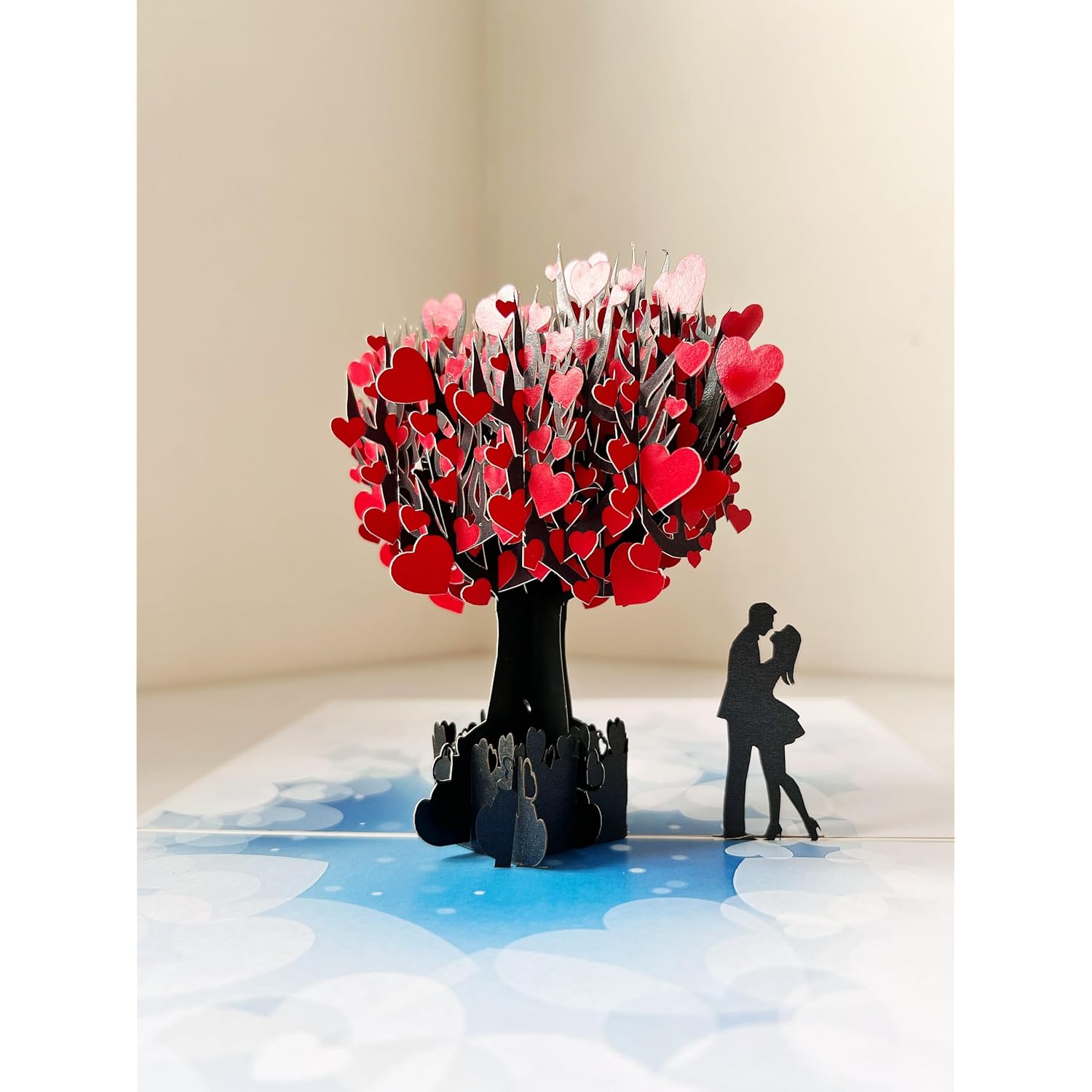 3D Pop Up Heart Tree Card, Handmade Love Tree Pop Up Card, 3D Popup Cards For Valentines Day, Wedding, Anniversary, Love, Romance, Card For Husband Wife Boyfriend Girlfriend, L08