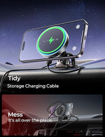 15W MagSafe Car Mount Charger, Fast Wireless Charging for iPhone 15/14/13/12