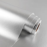 Silver Metallic Wrapping Paper Roll - Solid Color Paper - Silvery Matte Metal Lustre - Gift Wrap For Christmas Birthday Wedding Baby Shower Valentine'S Day, 17Inch×33Feet