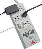 6 Outlet Surge Protector Power Strip 6Ft Cord Right Angle Plug Grey TR 6