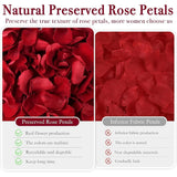 1000+Pcs Real Red Rose Petals, 8.5Oz Dried Flower Confetti Petals For Wedding Flower Girl To Throw At Wedding Party, Romantic Night Bridal Shower Valentine'S Day Decor