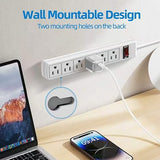 6 Outlet Power Strip Surge Protector with 5 Feet Extension Cord and 600 Joules Protection