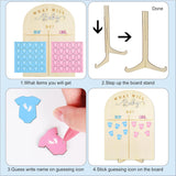 Gender Reveal Voting Board With Stand Gender Guessing Wooden Sign What Will Baby Be Girl Or Boy Display Board With Pink Blue Baby Clothes Stickers For Party Game Decor