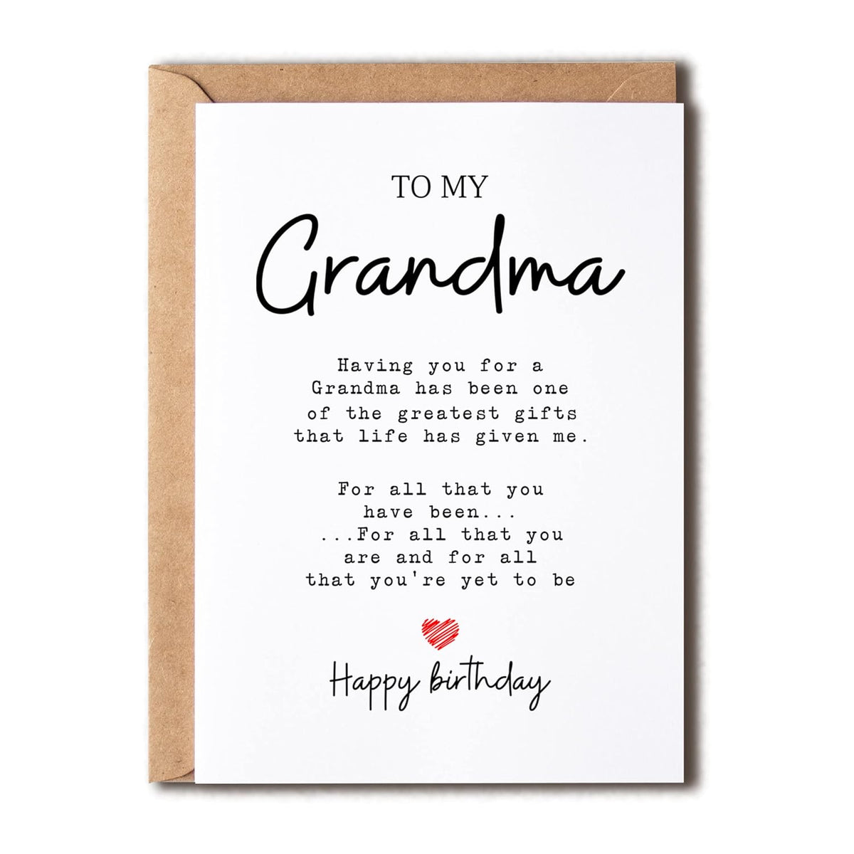 To My Grandma - Grandma Birthday Card - Grandma Is The Greatest Gifts In My Life - Birthday Card For Grandma - Gift For Grandma Card- Christmas Gifts For Grandma