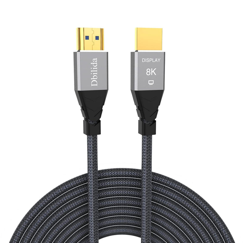 8K Fiber Hdmi Cable 75Ft, Nylon Braided Fiber Optic Hdmi 2.1 Cable Support 48G