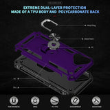 iPhone 17 Case iPhone 18 Case with Screen Protector and Built-in Kickstand Purple Full Body Cover