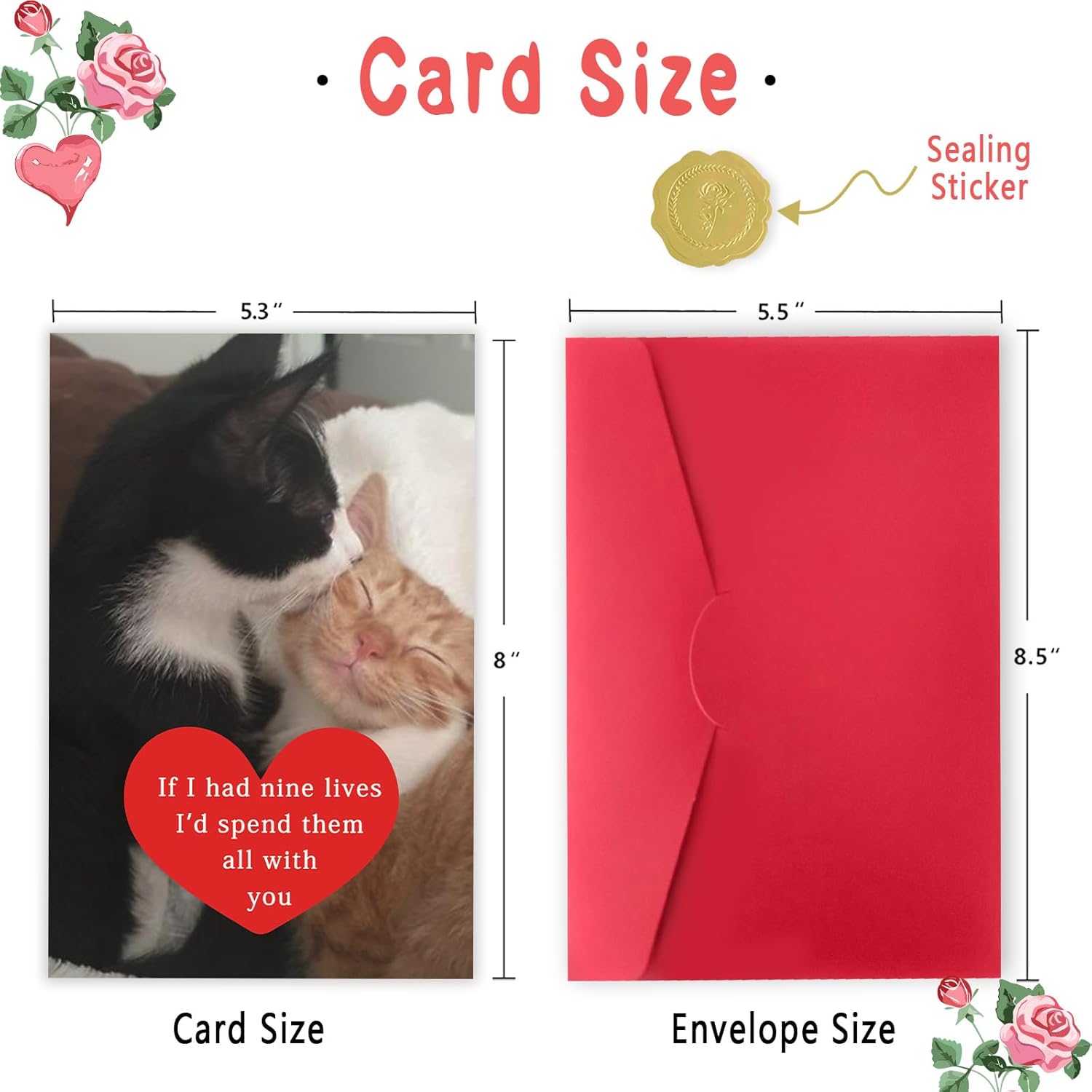 Funny Cat Valentines Day Gifts For Him Her, Birthday Card For Men Women, Sweet Anniversary Cards Cat Lovers