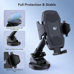 2-in-1 Car Phone Holder, Dashboard, Windshield & Vent Mount, Hands-Free