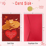 Cat Birthday Card For Wife Husband Girlfriend Boyfriend, Funny Cat Valentines Day Gifts For Him Her, Sweet Anniversary Cards