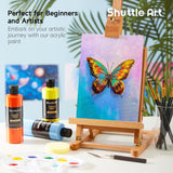 Acrylic Paint, 24 Colors Acrylic Paint Bottle Set, 250Ml/8.45Oz Each, Rich Pigments, High Viscosity, Bulk For Artists, Beginners And Kids Painting On Rocks Crafts Canvas Wood