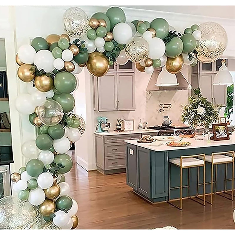 Diy Sage Green And White Balloon Garland Arch Kit For Baby Shower Brid