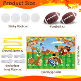 Thanksgiving Bean Bag Toss Game Fall Festival Turkey Hanging Toss Game Banner With 2 Soft Footballs Thanksgiving Games For Family Adults Activities Indoor Outdoor Sports Fun Decoration